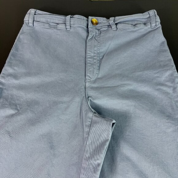 Marine Layer Pants Women's 33x27* Bridget High Rise Wide Leg Crop Blue Tag 14 - Picture 2 of 16